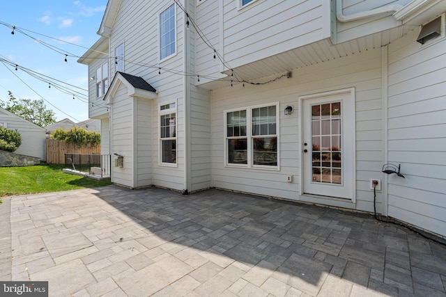 view of patio with fence