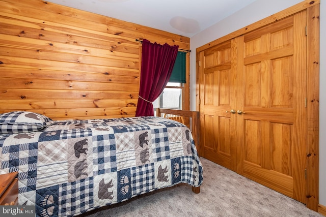 134 Highland Ave, Accident, MD 21520 - carpeted bedroom featuring wood walls