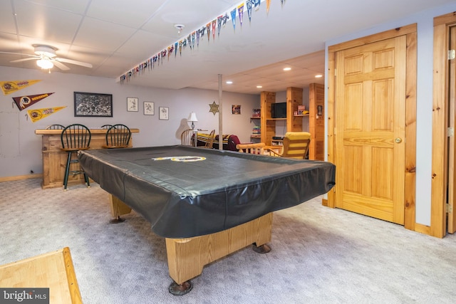 134 Highland Ave, Accident, MD 21520 - playroom with carpet, billiards, and a paneled ceiling