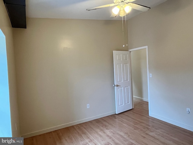 1921 W Diamond St, Philadelphia, PA 19121 - empty room featuring baseboards, ceiling fan, and light wood finished floors