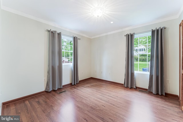 142 N French St, Alexandria, VA 22304 - spare room featuring healthy amount of natural light, light wood finished floors, ornamental molding, and baseboards