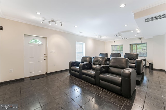 142 N French St, Alexandria, VA 22304 - cinema featuring healthy amount of natural light, baseboards, recessed lighting, and ornamental molding