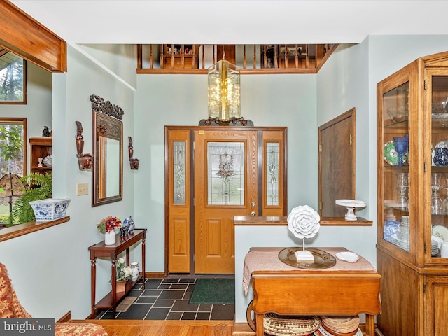 10334 Harp Rd, Walkersville, MD 21793 - entryway featuring dark tile patterned flooring