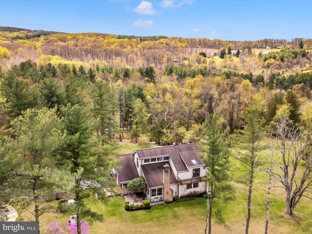 10334 Harp Rd, Walkersville, MD 21793 - drone / aerial view with a wooded view
