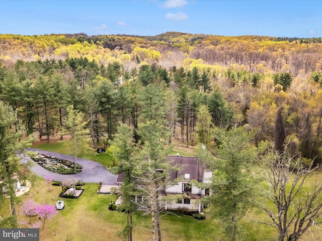 10334 Harp Rd, Walkersville, MD 21793 - aerial view featuring a forest view