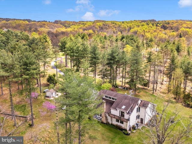 10334 Harp Rd, Walkersville, MD 21793 - birds eye view of property with a forest view