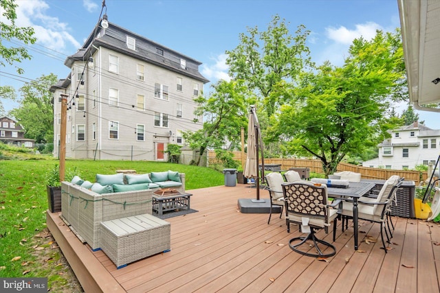 2205 Elsinore Ave, Baltimore, MD 21216 - deck featuring outdoor lounge area and outdoor dining space