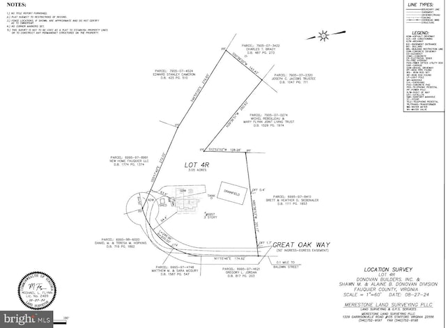 6941 Great Oak Way, Warrenton, VA 20187 - survey map / technical document