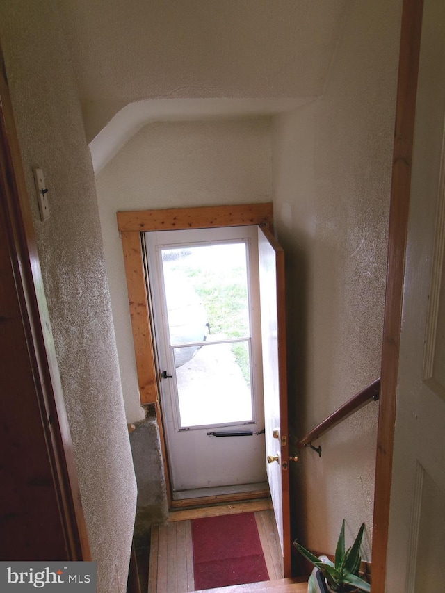 4204 Kenwood Ave, Baltimore, MD 21206 - doorway to outside with a textured wall