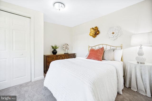 bedroom with carpet