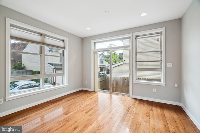 1256 S 27th St, Philadelphia, PA 19146 - spare room featuring recessed lighting, light wood finished floors, and baseboards