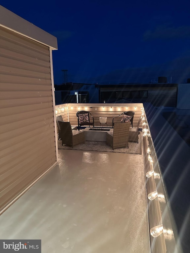 2512 Collins St, Philadelphia, PA 19125 - patio at night featuring a balcony