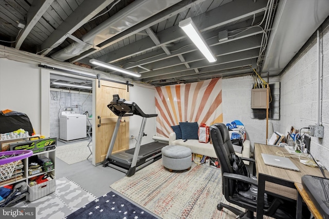 6 Birkshire Rd, Hamilton, NJ 08619 - workout area featuring washer / dryer