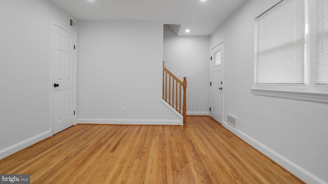 5011 37th Ave, Hyattsville, MD 20782 - interior space with stairs, visible vents, and light wood-type flooring