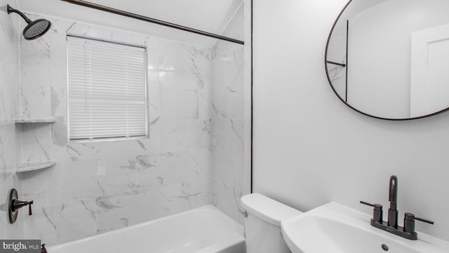 5011 37th Ave, Hyattsville, MD 20782 - full bathroom featuring a sink, toilet, and  shower combination