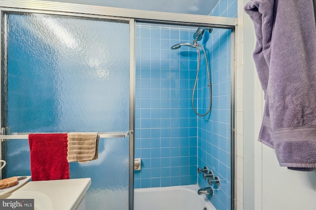 3333 University Blvd W Unit 1102, Kensington, MD 20895 - bathroom with enclosed tub / shower combo and vanity