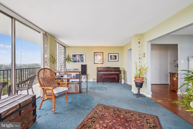 3333 University Blvd W Unit 1102, Kensington, MD 20895 - sitting room featuring carpet floors and baseboards