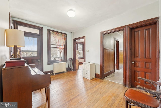 71 N 7th St, Easton, PA 18042 - office space with baseboards, light wood-type flooring, and radiator