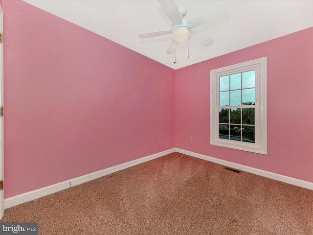 6093 Baldridge Ct, Frederick, MD 21701 - spare room with carpet flooring, baseboards, and ceiling fan