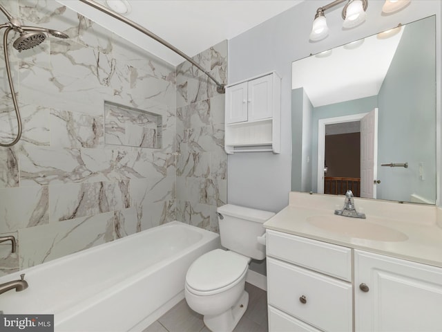 6093 Baldridge Ct, Frederick, MD 21701 - bathroom featuring vanity, shower / bath combination, toilet, and baseboards