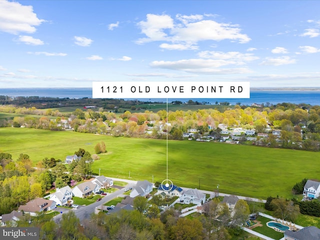 1121 Old Love Point Rd, Stevensville, MD 21666 - aerial view with a residential view and a water view