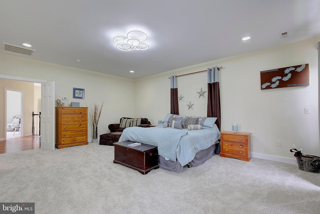8177 Bodkin Ave, Pasadena, MD 21122 - bedroom featuring recessed lighting, visible vents, and carpet