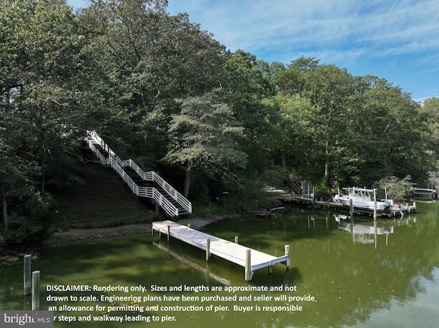 8177 Bodkin Ave, Pasadena, MD 21122 - dock area featuring a water view and a wooded view