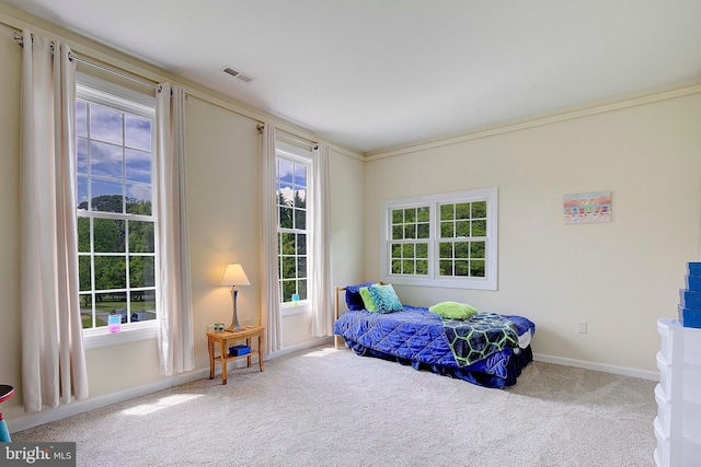 8177 Bodkin Ave, Pasadena, MD 21122 - bedroom with baseboards, carpet flooring, and visible vents