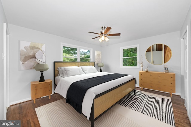 3 Amherst Dr, Newark, DE 19711 - bedroom with wood finished floors, baseboards, and a ceiling fan