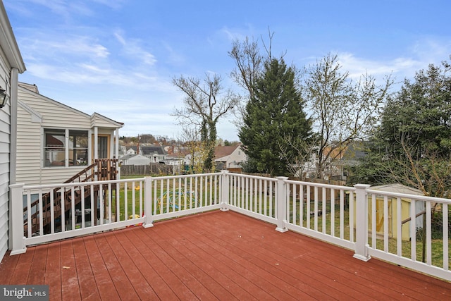 103 Cromwell Ave, Glen Burnie, MD 21061 - deck featuring fence and a residential view