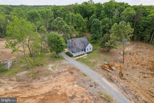19316 Landora Bridge Rd, Ruther Glen, VA 22546 - aerial view of property and surrounding area with a heavily wooded area