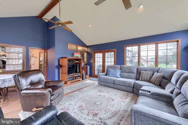 3902 Reiff Pl, Reading, PA 19606 - living room with light wood-style flooring, a healthy amount of sunlight, and ceiling fan