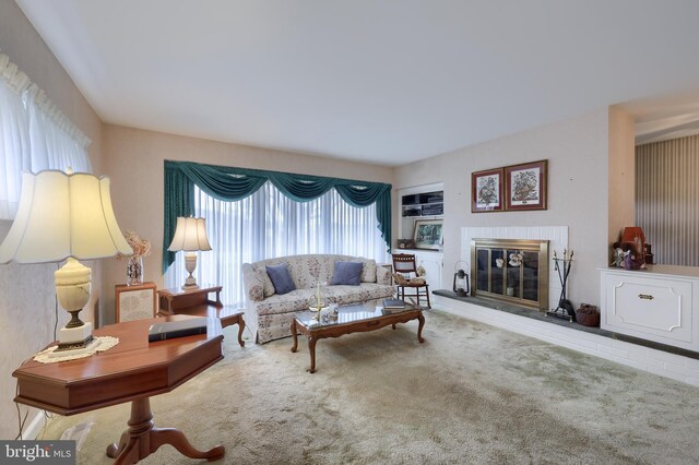 3902 Reiff Pl, Reading, PA 19606 - living room with carpet flooring and a glass covered fireplace