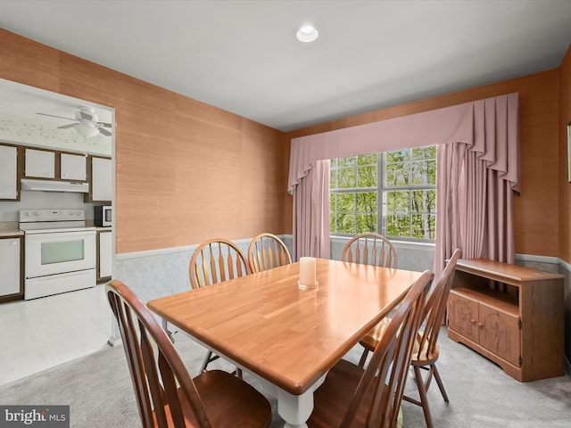 30 Drawbridge Ct, Baltimore, MD 21228 - dining room featuring ceiling fan and light carpet