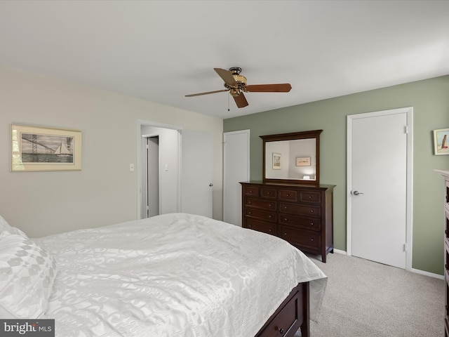 30 Drawbridge Ct, Baltimore, MD 21228 - bedroom with baseboards, ceiling fan, and light carpet