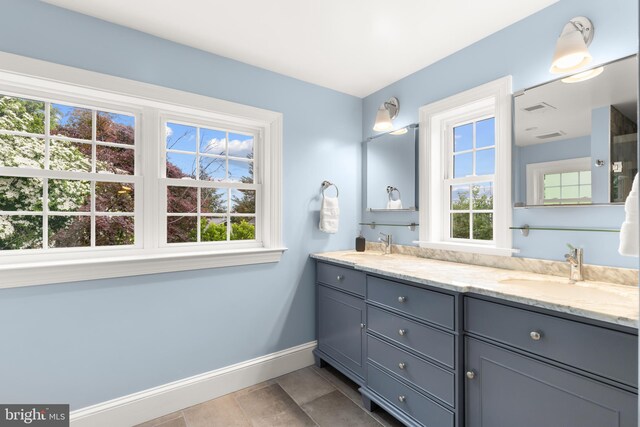 2819 S Joyce St, Arlington, VA 22202 - full bath with baseboards and double vanity