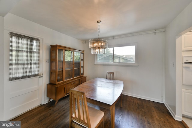 1556 Coolidge Ave, Abington, PA 19001 - dining space featuring a chandelier and dark wood finished floors