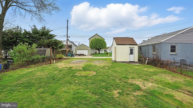 2910 Salisbury Ave, Baltimore, MD 21219 - view of yard with an outbuilding, fence, a garage, and a shed
