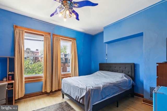 225 Buckingham Pl, Philadelphia, PA 19104 - bedroom with a ceiling fan and wood finished floors