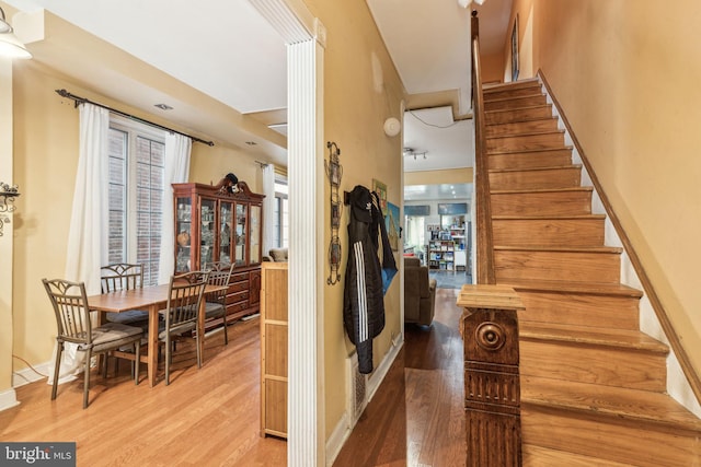 225 Buckingham Pl, Philadelphia, PA 19104 - staircase with wood finished floors