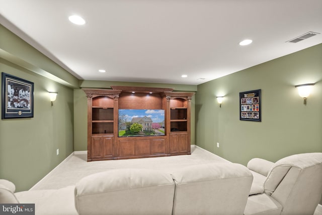 43005 Running Ridge Way, Leesburg, VA 20176 - home theater room with recessed lighting, carpet floors, and baseboards