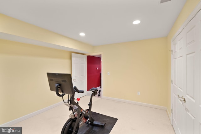 43005 Running Ridge Way, Leesburg, VA 20176 - exercise area featuring carpet flooring, baseboards, and recessed lighting