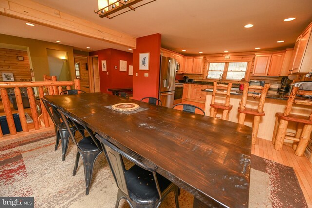 1419 Sandy Shores Rd, Mc Henry, MD 21541 - dining space with light wood finished floors and recessed lighting