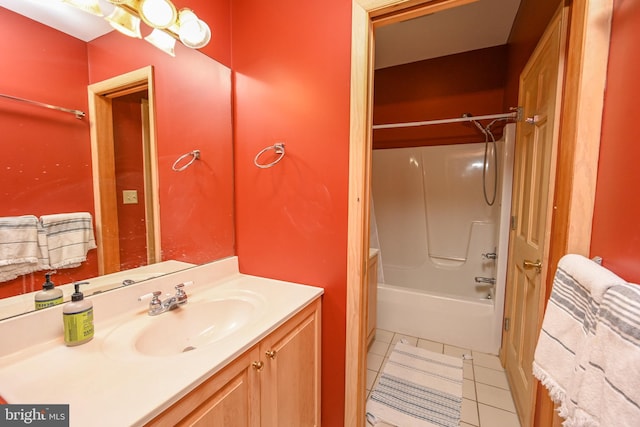 1419 Sandy Shores Rd, Mc Henry, MD 21541 - bathroom with tile patterned flooring, vanity, and shower / washtub combination