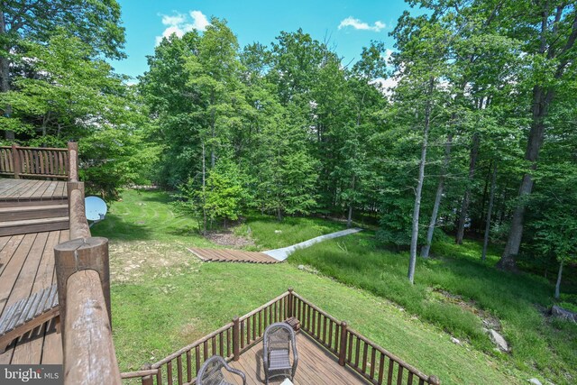 1419 Sandy Shores Rd, Mc Henry, MD 21541 - view of yard with a wooden deck