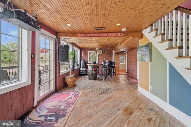 interior space featuring visible vents