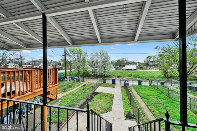 1629 Malvern St, Baltimore, MD 21224 - view of yard with fence and a wooden deck