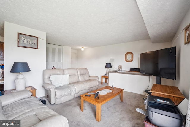 997 Heather Ridge Dr Unit 3G, Frederick, MD 21702 - living area with carpet flooring and a textured ceiling