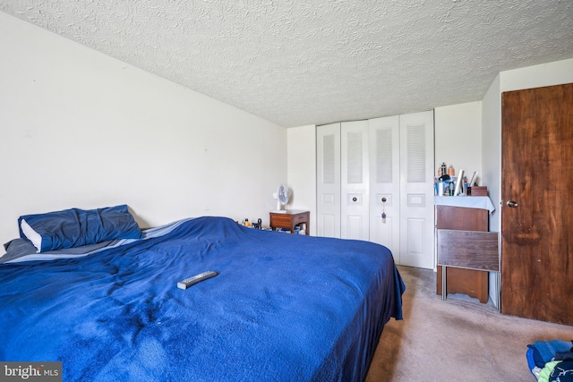 997 Heather Ridge Dr Unit 3G, Frederick, MD 21702 - bedroom with carpet floors, a closet, and a textured ceiling