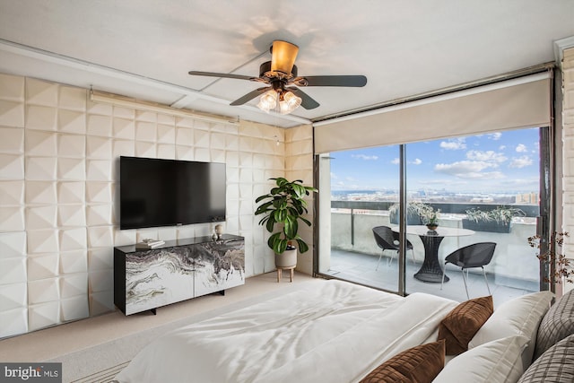 400 Madison St Unit 1704, Alexandria, VA 22314 - interior space featuring access to exterior and a ceiling fan